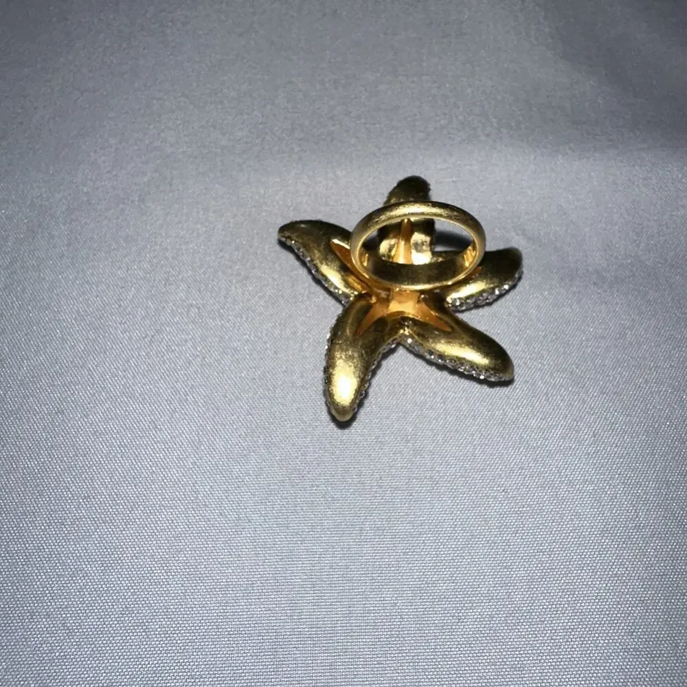 Kate Spade Sea Star Cocktail Ring Statement Piece KC909 Size 5